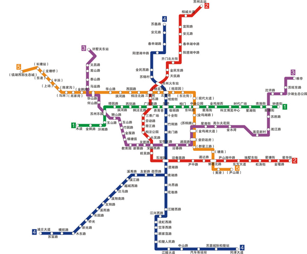 蘇州地鐵線路圖