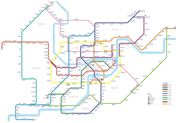 重慶地鐵線路圖